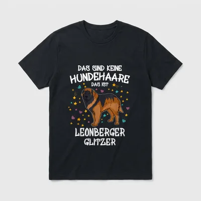 Leonberger Glitzer Hundehalter Gassi T-Shirt – Klassisches T-Shirt in Schwarz