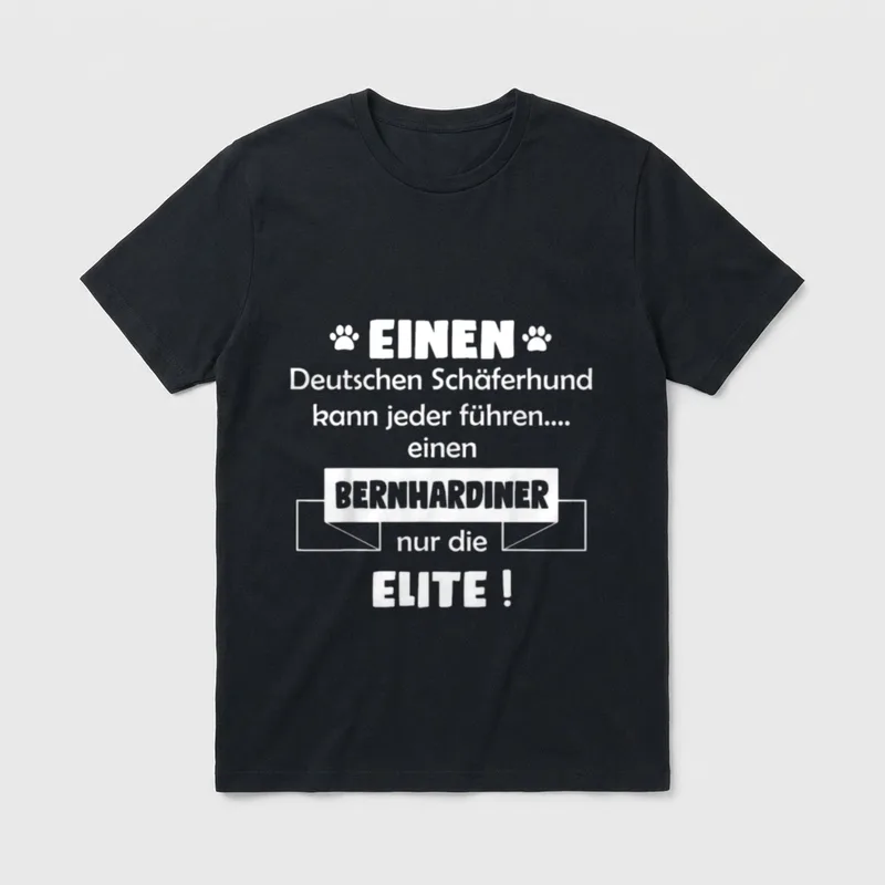 Bernhardiner Bernhardiner Hund T-Shirt – Klassisches T-Shirt in Schwarz
