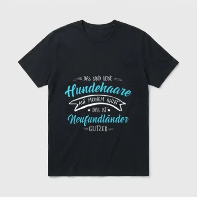 Hundehaare Glitzer Neufundländer T-Shirt – Klassisches T-Shirt in Schwarz