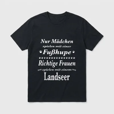 Landseer Landseer Hund Landseer Fußhupe T-Shirt – Klassisches T-Shirt in Schwarz
