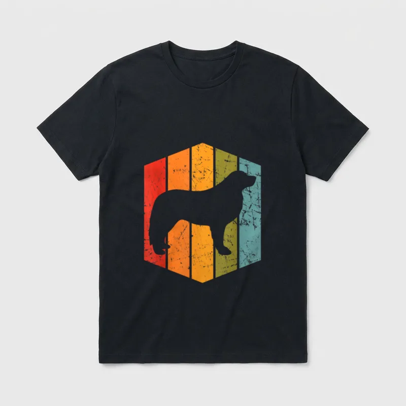für Hundeliebhaber Retro Hund T-Shirt – Klassisches T-Shirt in Schwarz