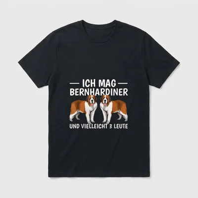 Ich mag Bernhardiner T-Shirt – Klassisches T-Shirt in Schwarz