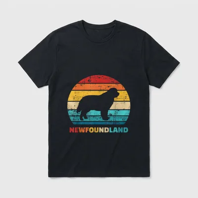 Neufundländer vintage T-Shirt – Klassisches T-Shirt in Schwarz