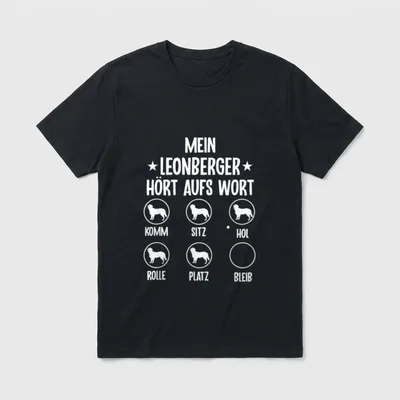 Leonberger Hund Lustiges T-Shirt – Klassisches T-Shirt in Schwarz