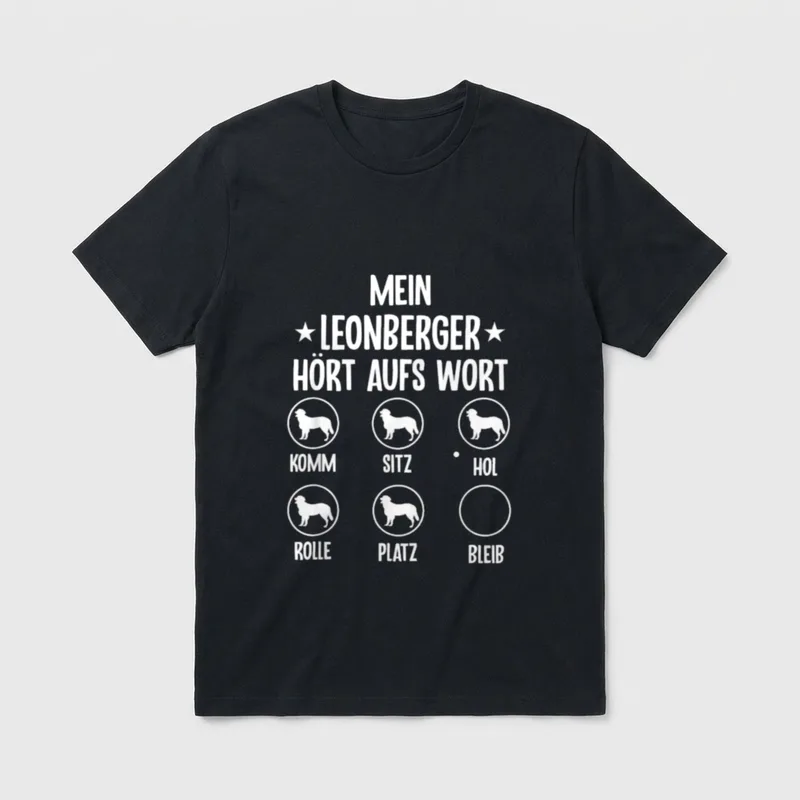 Leonberger Hund Lustiges T-Shirt – Klassisches T-Shirt in Schwarz