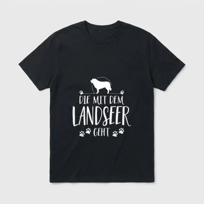 Die mit dem Landseer T-Shirt – Klassisches T-Shirt in Schwarz