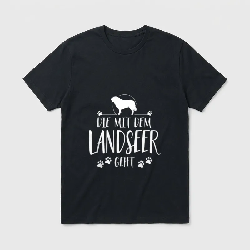 Die mit dem Landseer T-Shirt – Klassisches T-Shirt in Schwarz