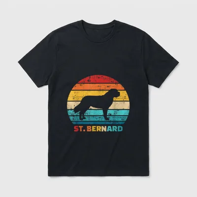 Bernhardiner vintage T-Shirt – Klassisches T-Shirt in Schwarz