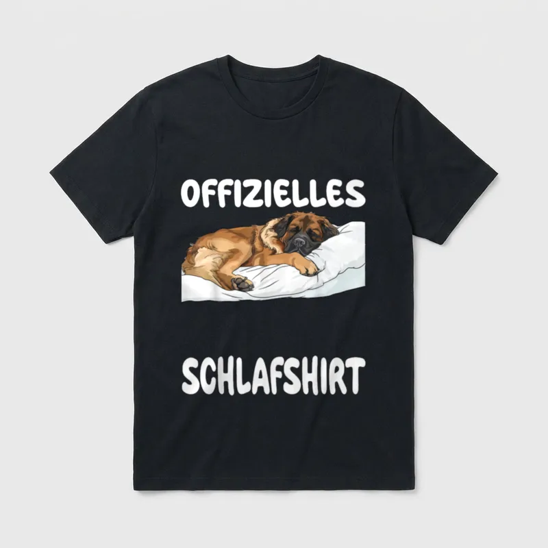 Leonberger Hund Offizielles Schlafshirt T-Shirt – Klassisches T-Shirt in Schwarz