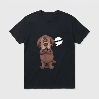 Sturer brauner Neufundländer Hund T-Shirt – Klassisches T-Shirt in Schwarz