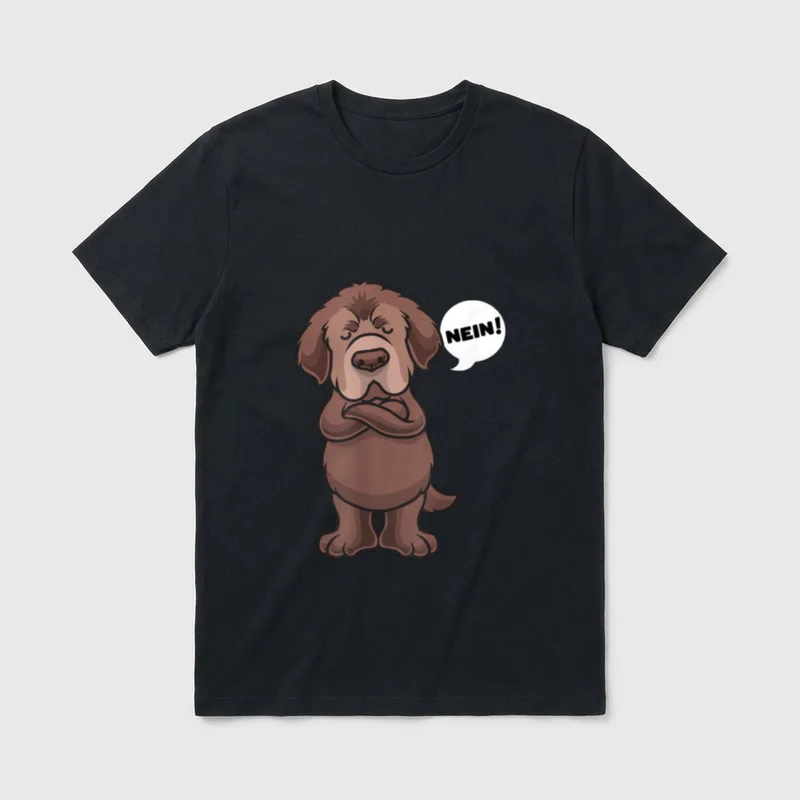 Sturer brauner Neufundländer Hund T-Shirt – Klassisches T-Shirt in Schwarz