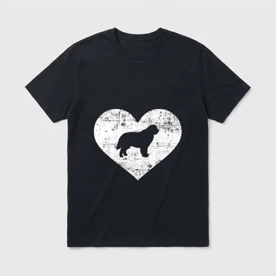 Neufundländer Herz T-Shirt – Klassisches T-Shirt in Schwarz