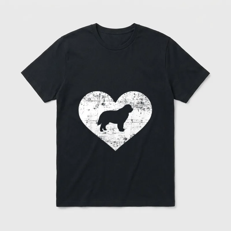 Neufundländer Herz T-Shirt – Klassisches T-Shirt in Schwarz