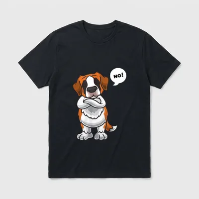 Sturer Bernhardiner Hund lustig T-Shirt – Klassisches T-Shirt in Schwarz
