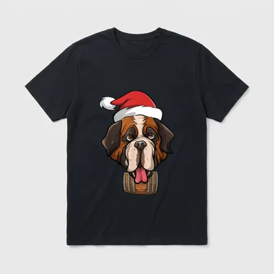Bernhardiner Weihnachten Rettungshund T-Shirt – Klassisches T-Shirt in Schwarz