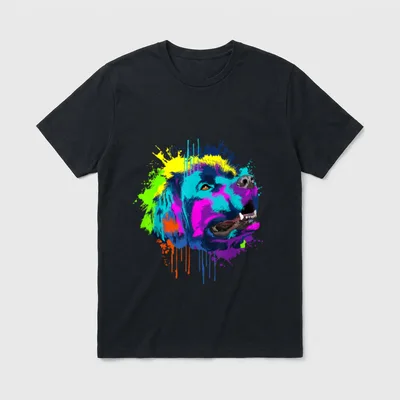 Splash Art Neufundländer Hundehalter T-Shirt – Klassisches T-Shirt in Schwarz