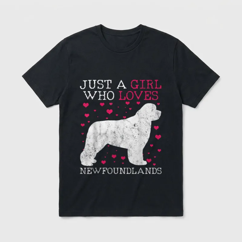 Neufundländer T-Shirt 0091 – Klassisches T-Shirt in Schwarz