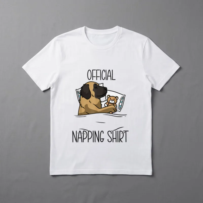 Leonberger Hund Offizielles Schlafshirt Pyjama T-Shirt – Klassisches T-Shirt in Schwarz