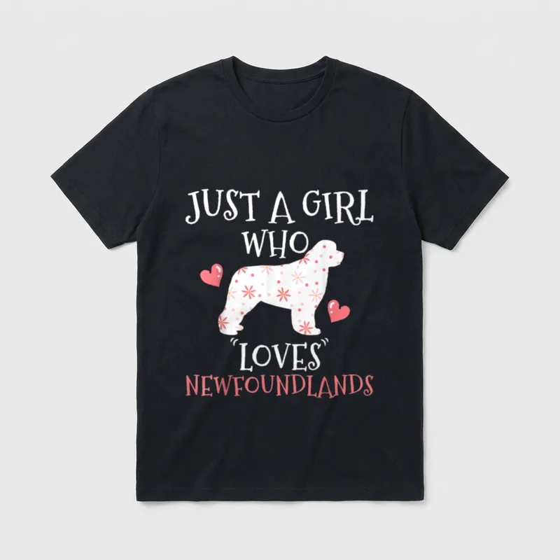 Neufundländer T-Shirt 0097 – Klassisches T-Shirt in Schwarz