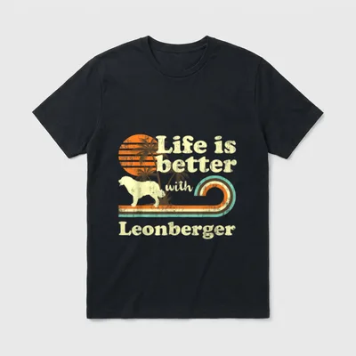 Life Better Leonberger Vintage T-Shirt – Klassisches T-Shirt in Schwarz