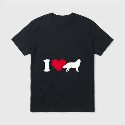 Ich liebe Neufundländer T-Shirt – Klassisches T-Shirt in Schwarz