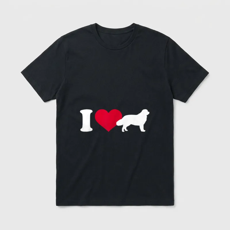 Ich liebe Neufundländer T-Shirt – Klassisches T-Shirt in Schwarz