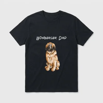 Leonberger Papa Hundemotiv Funshirt T-Shirt – Klassisches T-Shirt in Schwarz