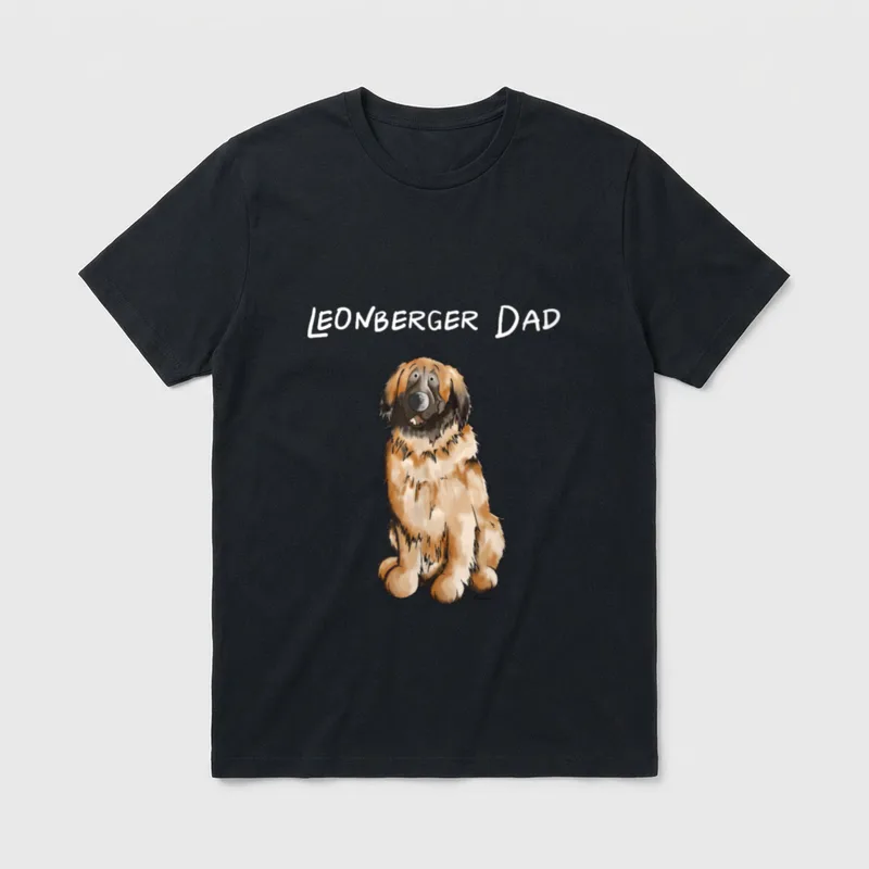 Leonberger Papa Hundemotiv Funshirt T-Shirt – Klassisches T-Shirt in Schwarz