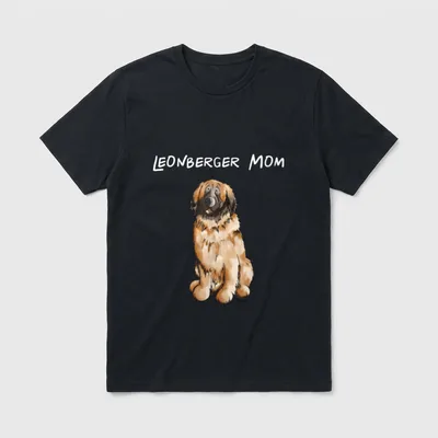Leonberger Mama Hundemotiv Funshirt T-Shirt – Klassisches T-Shirt in Schwarz