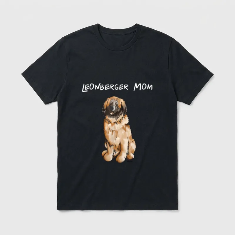 Leonberger Mama Hundemotiv Funshirt T-Shirt – Klassisches T-Shirt in Schwarz