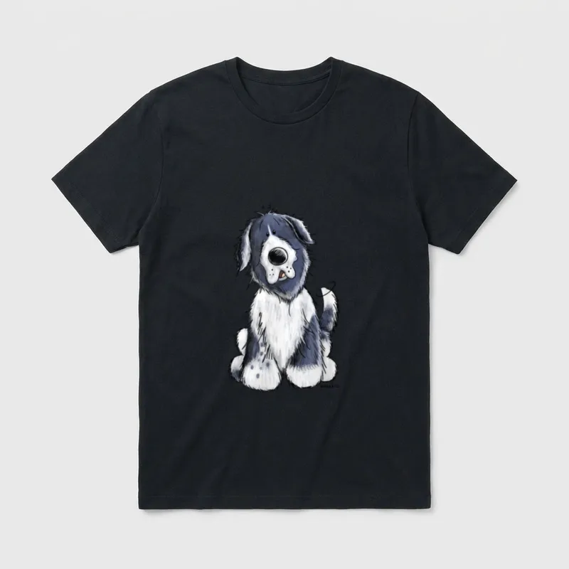Schwarz Weißer Neufundländer T-Shirt – Klassisches T-Shirt in Schwarz
