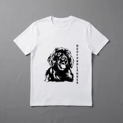 Neufundländer Hund T-Shirt 0110 – Klassisches T-Shirt in Schwarz