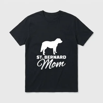 Bernhardiner Mama T-Shirt – Klassisches T-Shirt in Schwarz