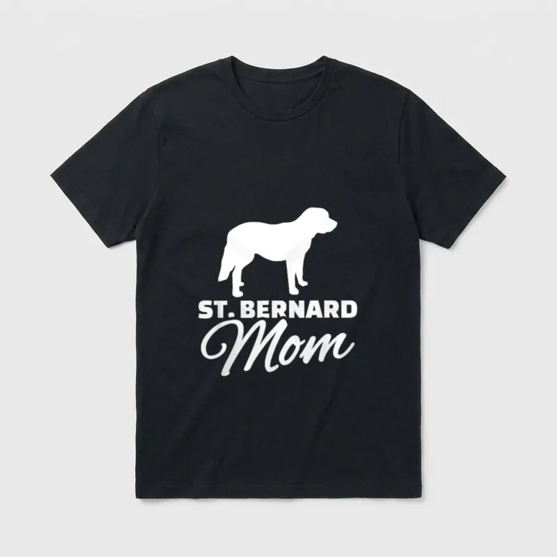 Bernhardiner Mama T-Shirt – Klassisches T-Shirt in Schwarz