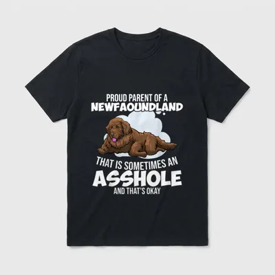 Neufundländer Hund T-Shirt 0112 – Klassisches T-Shirt in Schwarz