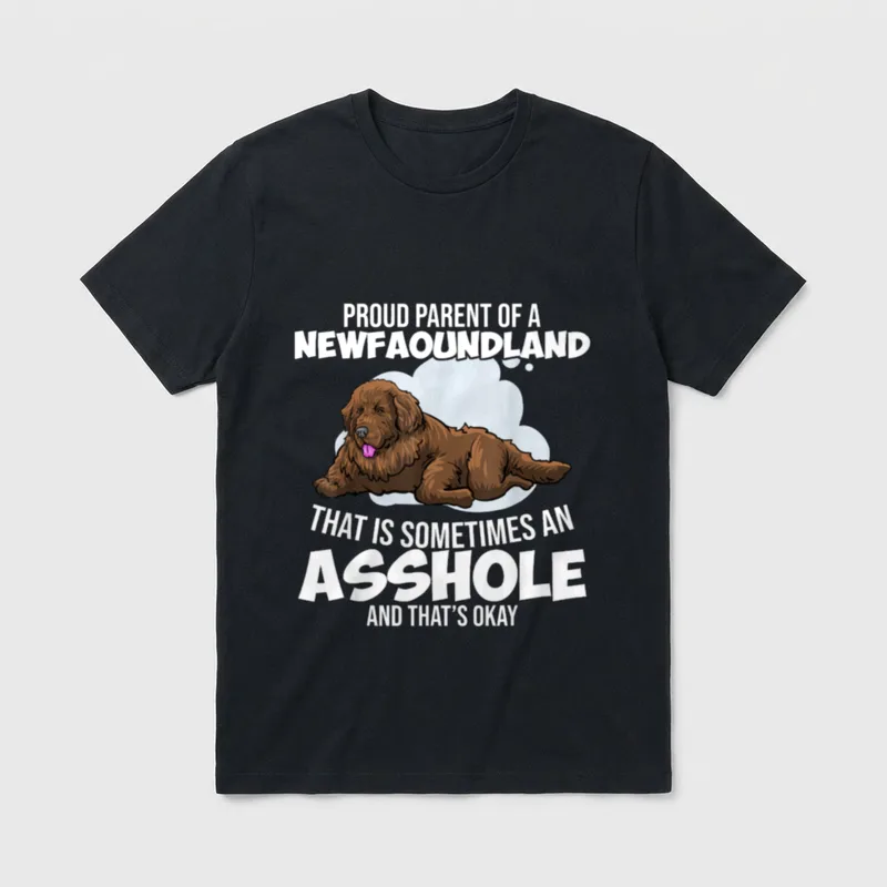 Neufundländer Hund T-Shirt 0112 – Klassisches T-Shirt in Schwarz