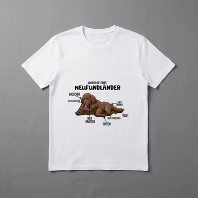 Neufundländer Hund T-Shirt 0113 – Klassisches T-Shirt in Schwarz