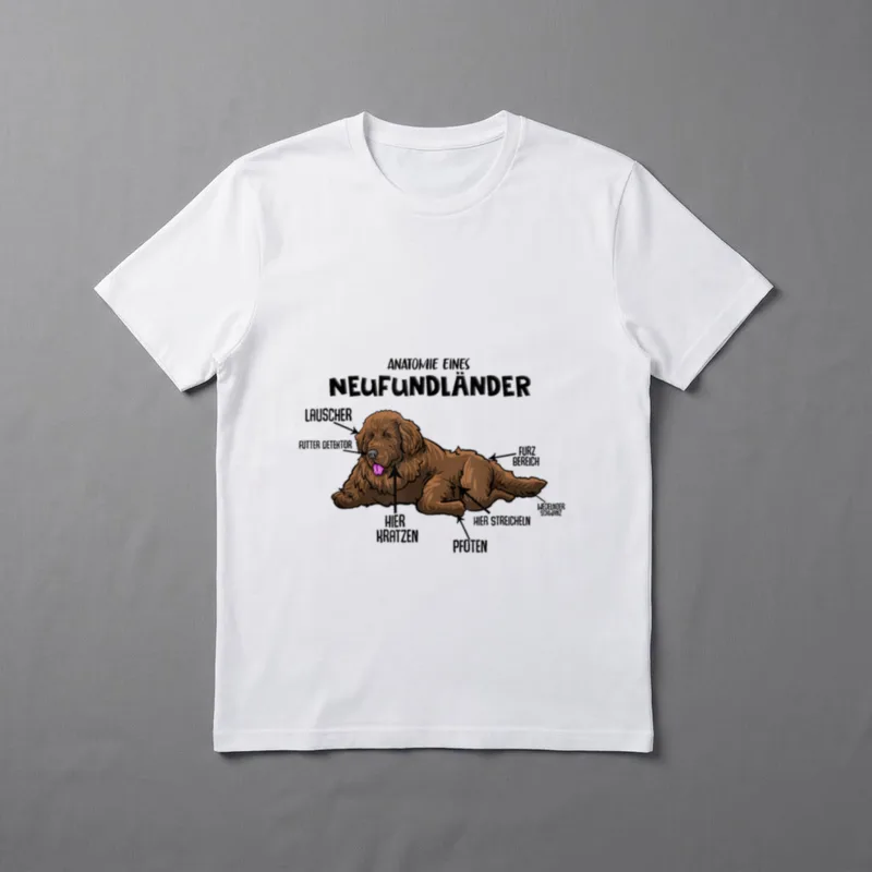Neufundländer Hund T-Shirt 0113 – Klassisches T-Shirt in Schwarz