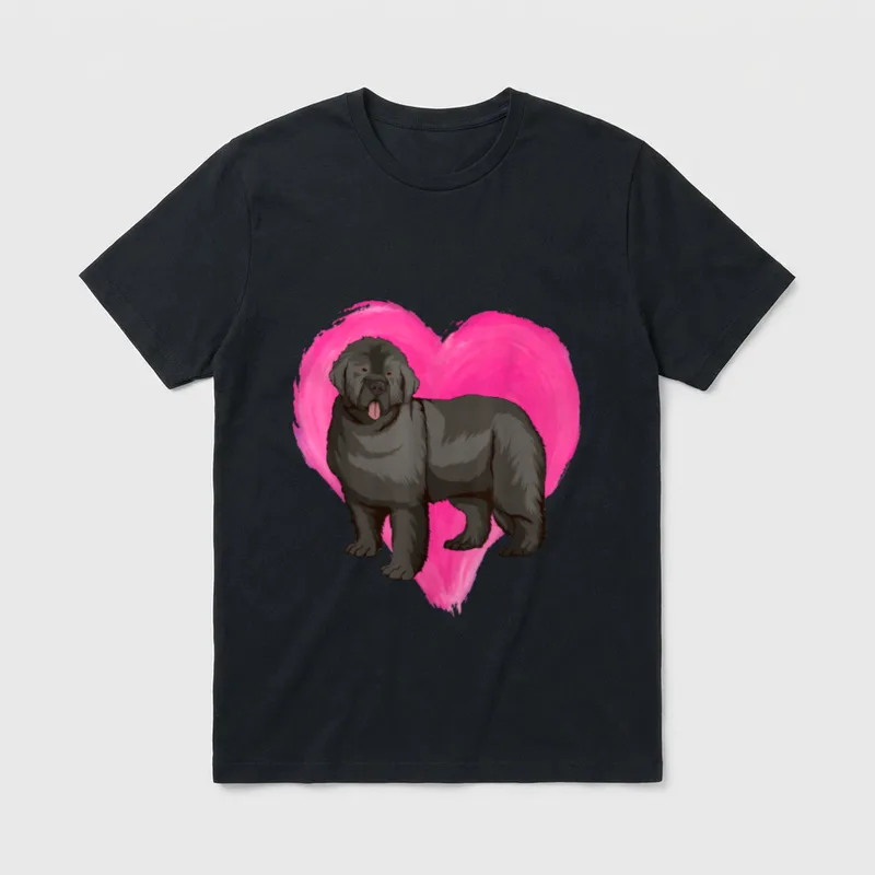 Neufundländer Herz Hundehalter Liebe T-Shirt – Klassisches T-Shirt in Schwarz