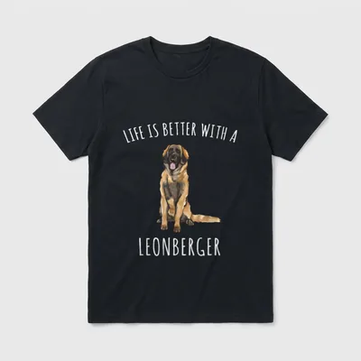 Das Leben ist besser Neufundländer & Leonberger T-Shirt – Klassisches T-Shirt in Schwarz