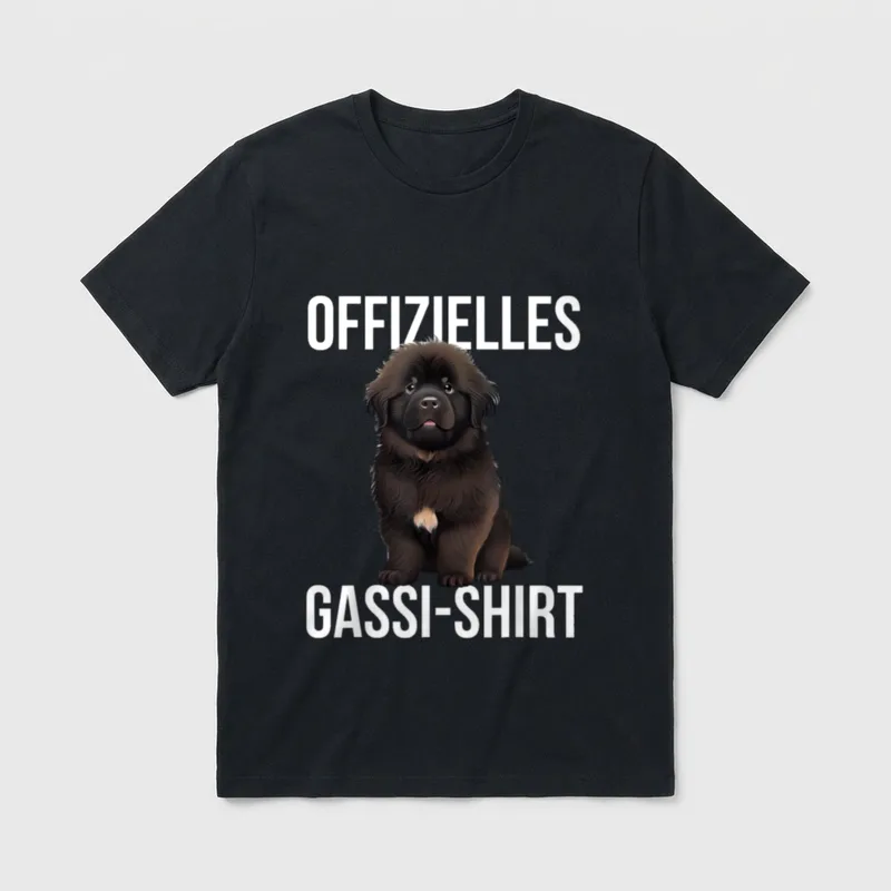 Offizielles Gassi Hundehalter Neufundländer T-Shirt – Klassisches T-Shirt in Schwarz