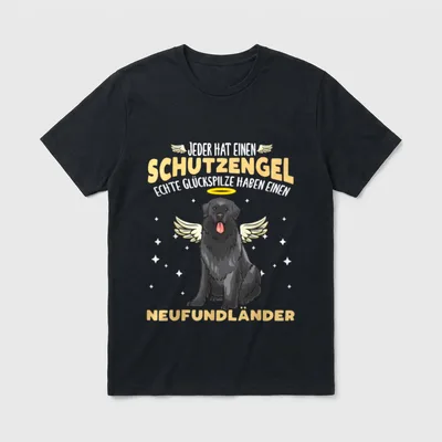 Neufundländer Hund mit lustigem T-Shirt – Klassisches T-Shirt in Schwarz