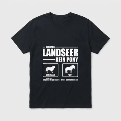 Landseer Kein Pony Hund lustiges T-Shirt – Klassisches T-Shirt in Schwarz