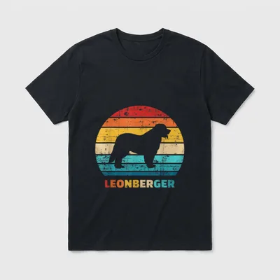 Leonberger vintage retro T-Shirt – Klassisches T-Shirt in Schwarz