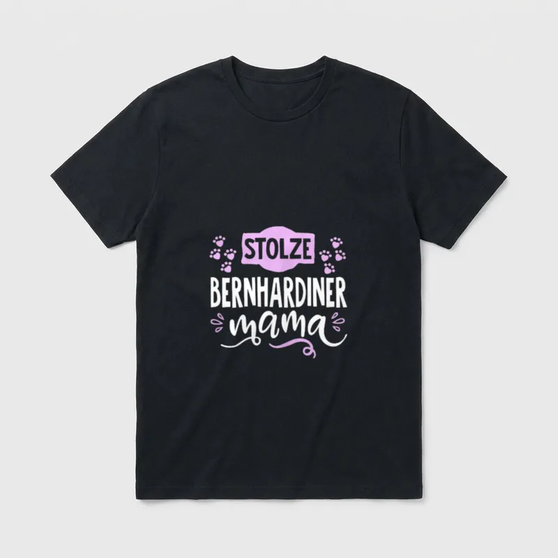 Stolze Bernhardiner Mama-Tolle Lustige T-Shirt – Klassisches T-Shirt in Schwarz