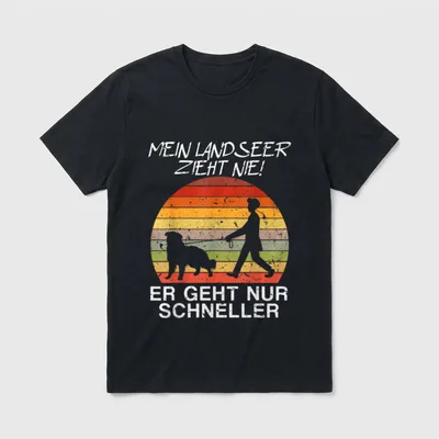 Mein Landseer Zieht Nie T-Shirt – Klassisches T-Shirt in Schwarz