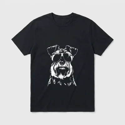 Zwergschnauzer cool Hund Hunde T-Shirt – Klassisches T-Shirt in Schwarz