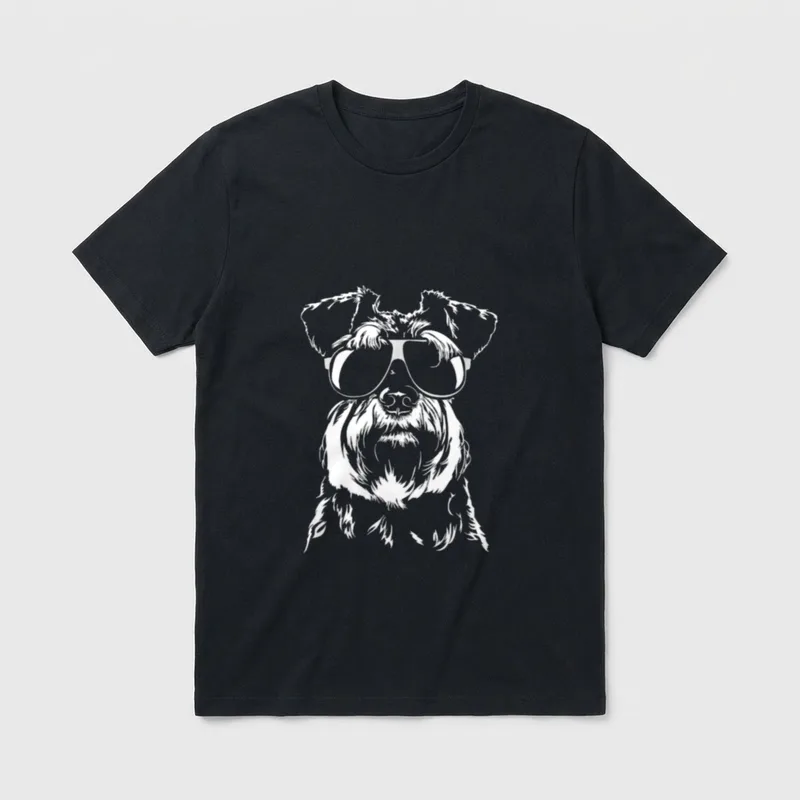 Zwergschnauzer cool Hund Hunde T-Shirt – Klassisches T-Shirt in Schwarz