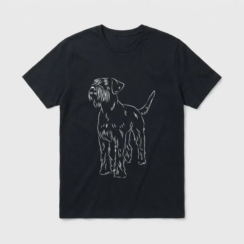 Riesenschnauzer Giant Schnauzer Vintage T-Shirt – Klassisches T-Shirt in Schwarz