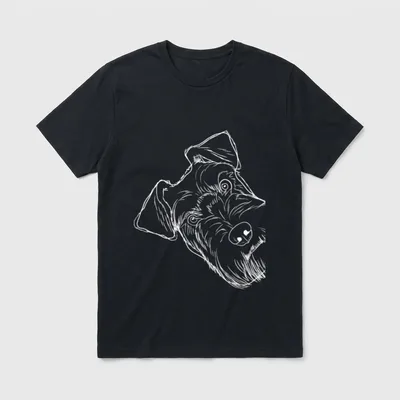 Hund Schnauzer T-Shirt – Klassisches T-Shirt in Schwarz